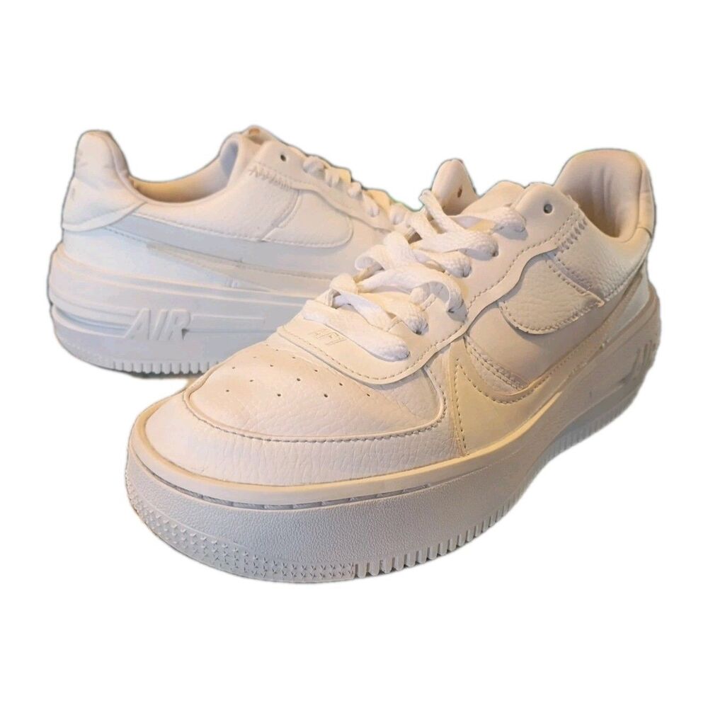 Sz 8.5 - NIKE WMNS AF1 DJ9946-100 Shoes Air Force One Sneakers White/Tan/Beige